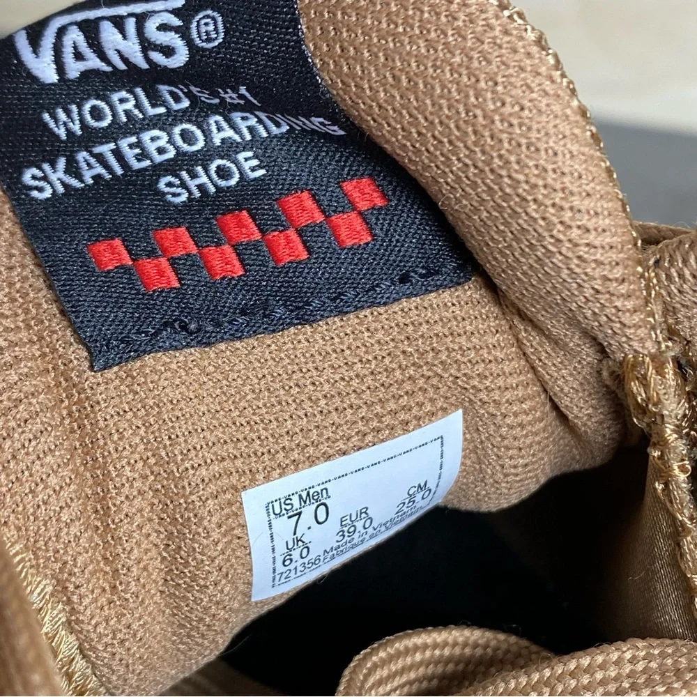 Vans Ave Tobacco Gum Men's Size 7 Skate Shoes Brown Suede Sneakers 721356